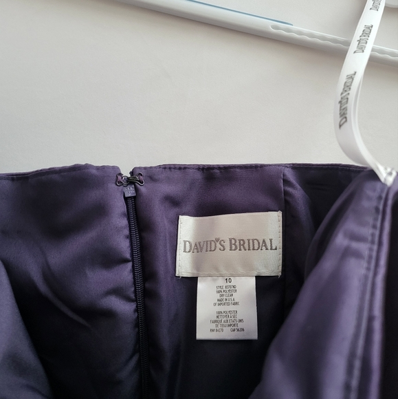 David's Bridle Royal Purple Sleeveless Mini Dress with Pockets - Picture 10 of 10
